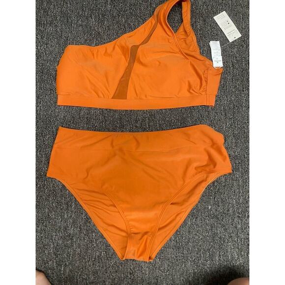 CUPSHE Swimsuit XL Bikini Two Piece Burnt Orange Women’s NEW - Picture 1 of 4